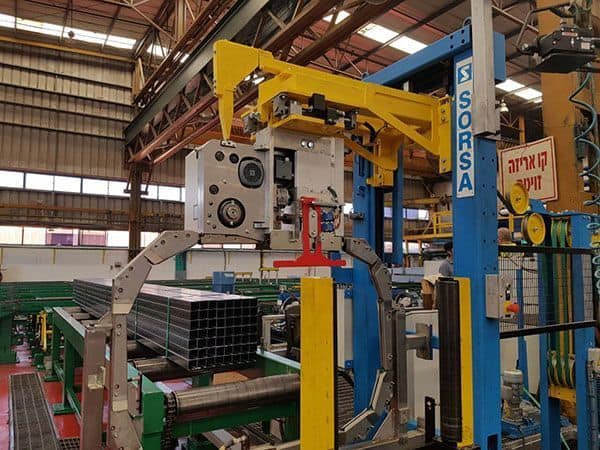 INSTALACIONES FLEJADO AUTOMÁTICO FLAJADO VERTICAL DE CABEZAL ARRIBA SORSA PIE-800